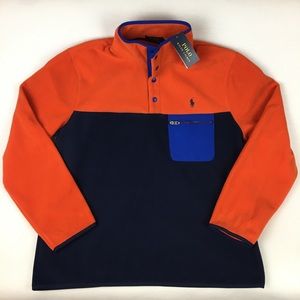 Polo Ralph Lauren Pony Excess Classic Fleece Pullover 4 Snaps Men’s Sz L